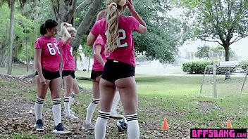 Teen BFFs sex party with two guys after soccer practice